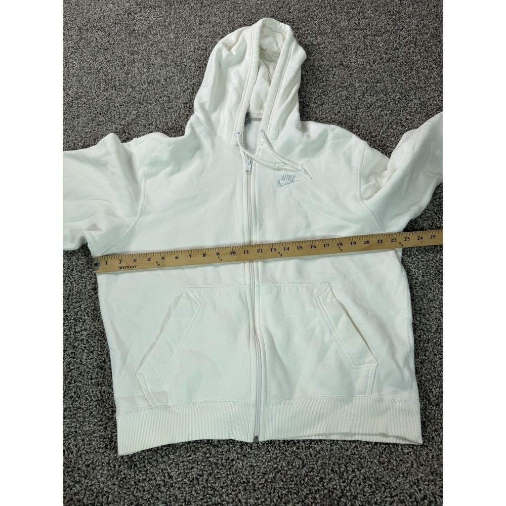 Vintage Y2K Nike Full Zip Hoodie Women's Size Medium White - Picture 7 of 10
